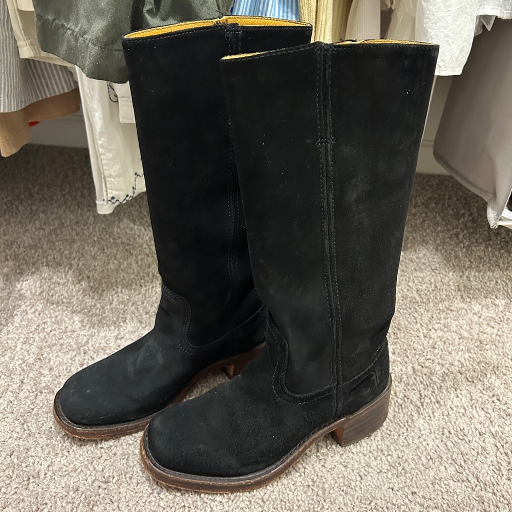 Frye Campus boots black suede